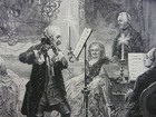 Rare Antique Original Vtg 1888 Chamber Concert Sans Souci Photogravure Art Print