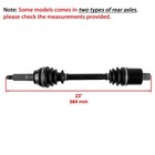 Caltric Rear Left   Right Cv Joint Axle For Polaris Sportsman 570 2015-2026