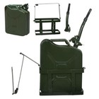 2pcs 5 Gallons Jerry Can 20l Gas Gasoline Metal Steel Tank Army Backup W holder
