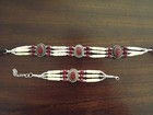 Native American Tribal Agate Buffalo Bone Hair Pipe Choker Necklace Bracelet Set