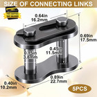 5pcs  40 Roller Chain Connecting Links  Heavy Duty Manganese Steel Master Connec