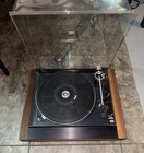 Bic 980 Belt Drive Turntable W  Dust Cover Record Player  for Parts No Power