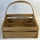 Vintage 1982 Wooden Crate basket    biscuits Crackers   Cheese 9 X 7 X 3 5