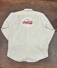 Masterprest Coca-cola Striped Work Shirt   Green Pants Uniform Set Size 15 5 33