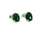 18thc Antique 3  ct Malachite silver Earrings  Ancient Egyptian Eyeshadow Jewelry