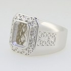 Sterling Silver Semi Mount Ring Setting Emerald Cut 10x8mm Men s Ring Jewelry
