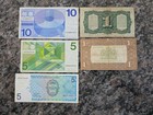 Lot Of 5 Vintage Netherlands   Dutch East Indies Banknotes Gulden Guldens