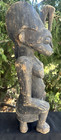 Authentic 1920 - 1950s African Mali Bamana Hand Carved Wood Fertility God Statue