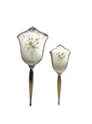 Vintage Vanity Hair Brush And Hand Mirror  2 Piece Set Victorian Look