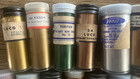 Lot 0f 19 Vintage Bottles Of Various Metallic Powders Luco Venus Uhlfelder