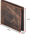 Real Leather Mens Bifold Wallet Rfid Blocking Slim Minimalist Front Pocket - Thi