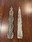 Old Dynasty Chinese War Solider Weaponry Animal Head Bronze Sheath Lot 2 Repo