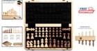15  Chess Set With Magnetic Pieces And Pine Box - Standard Proportions