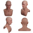 Anzi Realistic Silicone Face Mask Bell Youth Man Head Mask For Halloween Cosplay