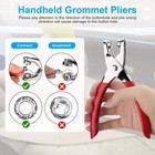 300pcs Grommet Kit 3-color Eyelet Snap Buttons Leather Hole Punch Pliers Tools