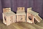 Lot 3 -cedar Backyard Squirrel House Nesting Box Wood Wildlife Outdoor Nest Box