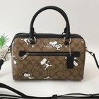 Coach X Peanuts Snoopy Rowan Satchel Bag Hand Boston Tote C4118 Limited Jpn