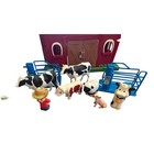 Big Farm Toy Bundle    cow  Sheep  Pig Figures   Milking Fence