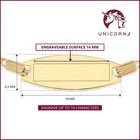 14k Yellow Gold Id Bracelet Engravable Girls Boys Kids Baby Curb Chain Made In I