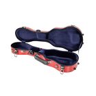 Crossrock Deluxe Fiberglass Case For Soprano Ukulele With Tsa Lock-red