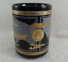 Alaska Airlines Coffee Mug Black With Gold Trim