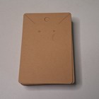 100  Blank Earring Display Cards Jewelry Packaging Holder Kraft White Black