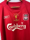 Gerrard Reebok Liverpool Men Home Jersey 2004 2005 Red Size Large  
