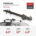 Yakima Highspeed Premium Rooftop Fork Bike Mount With Torqueright Knob  Black