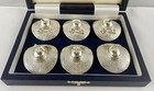 6 Elizabeth Ii Mappin   Webb Sterling Hat Place Card Holders Sheffield 1993