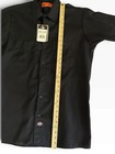 Dickies Men   s Black Short Sleeve Button Up Work Shirt Size L Large Nwt