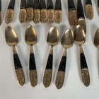 Siam Brass Flatware Lot Teak Wood Handle