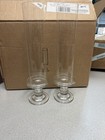 6 Clear Glass Pillar Candle Holder Centerpiece 2 In 1 Uses 13    Tall No Candles    