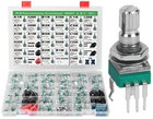100 Pcs Potentiometer Assortment Kit 15mm Shaft 1k-1m Linear   Logarithmic Pcb M