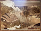 Hudson River Inlay Picture - Shore Looks Nice - Wood Marquetry By Nelson 19 X 24