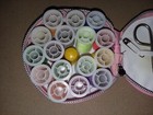 Vintage Sewing Kit In Pink Zip Case Thread Needle Thimble Threader Pin Scissors