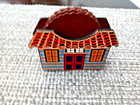 Puerto Rico Leather Coasters Colorful Set Of 5 Round With House Holder Vintage