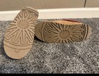 Ugg Tasman Platform Women s Slippers Beige Red Suede Shearling Embroidered