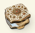 Vintage Stratton England Jeweled Enamel Pill Box   Bonus Floral Trinket Box 