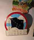 Group Of 6 Alaska Themed Souvenir Pinback Buttons -marine Highway  Stout   