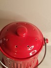 Norpro Red Ceramic Compost Keeper 1 Gallon Fire Hydrant Style Kitchen To Garden 