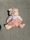 Vintage 1986 Fisher Price Puffalumps Peach Bear Cub Stuffed Plush Animal