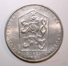 S11 - Czechoslovakia 50 Kr 1986 Brilliant Unc  Silver Coin - Cesky Krumlov City