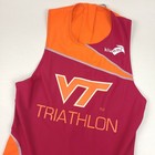 Kiwami Triathlon Suit Mens Medium Virginia Tech Hokies Tri Vt Padded Red Orange