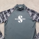 Scubapro Long Sleeve Rash Guard Mens Small Gray Upf 50 Shirt Fitted Water Beach