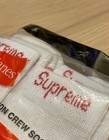 Supreme X Hanes Crew Socks White 4 Pack Size 6-12 Cotton New Sealed