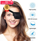 Rikeyo 2pcs 3d Eye Patches For Adults  Adjustable Medical 2 Packs  Left-black
