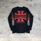 West Coast Choppers Style Cfl Logo Long Sleeve T-shirt   Red Black   Size L