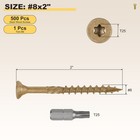 Deck Screws  8x2   500pcs carbon Steel Wood Screw With  T25 Torx Drive tan