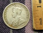 1913 India British 91 7  Silver Rupee Coin  King George V  One Rupee Km  524