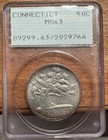 1935 Connecticut Commemorative Half Dollar Pcgs Ms63 Rattler